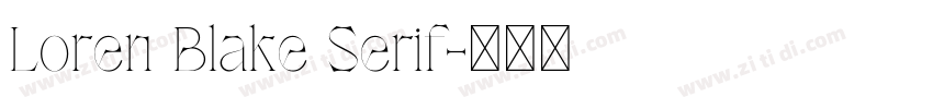 Loren Blake Serif字体转换